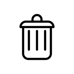 Trash - Line Vector Icon illustration on white background..eps