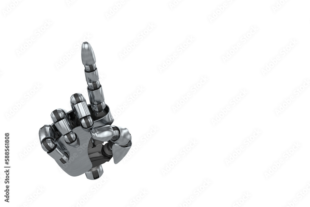 Wall mural graphic image of robotic hand pointing