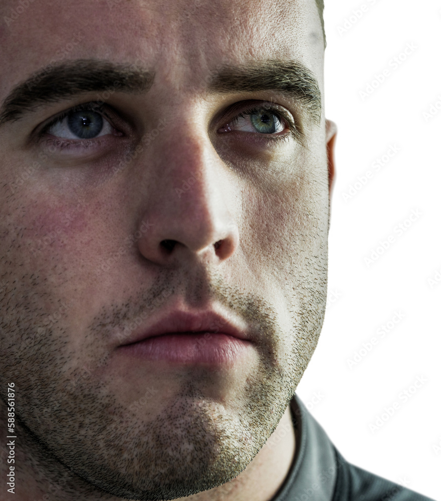 Canvas Prints tough rugby player looking away