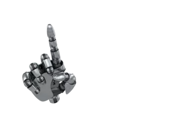 Gordijnen Graphic image of robotic hand pointing © vectorfusionart