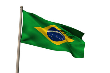 Naklejka premium Brazil national flag