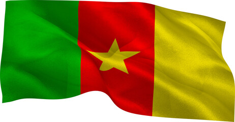 Obraz premium Digitally generated cameroon national flag