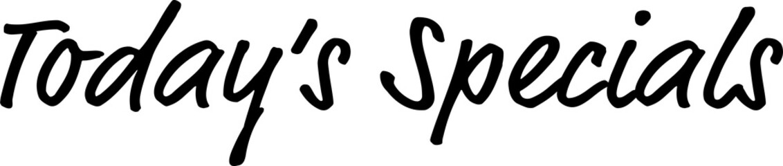 Black color todays special text