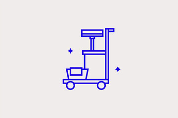 Geometric concept of cleaning vector illustration in a flat style for website, mobile app, banner, ui ux, web design, business, marketing, landing, infographics, mockup,development	