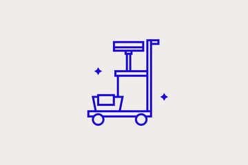 Geometric concept of cleaning vector illustration in a flat style for website, mobile app, banner, ui ux, web design, business, marketing, landing, infographics, mockup,development	