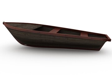 Brown wooden boat