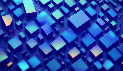 Abstract Blue background, Cobalt Wallpaper, Cubic Style