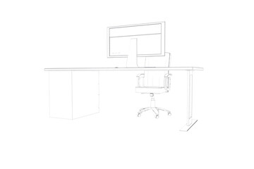 Draw of a desk 