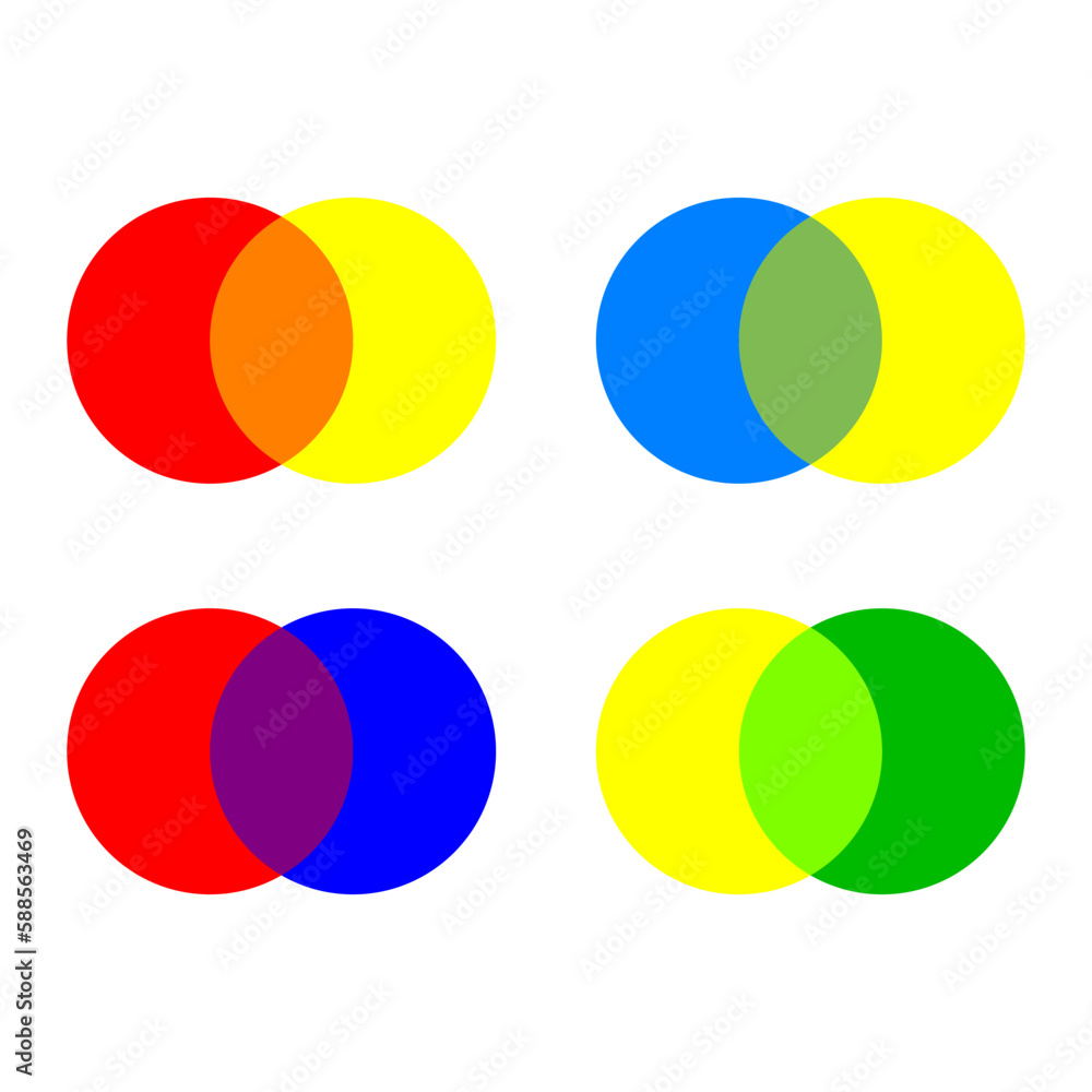 Poster colored intersecting circles. color background. design element. vector illustration.