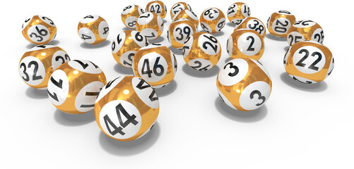 Fototapeta premium Lottery balls with numbers