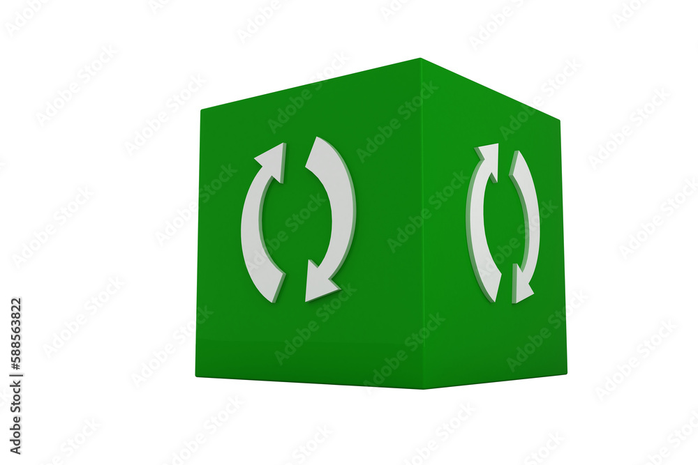 Poster loading icon on cube