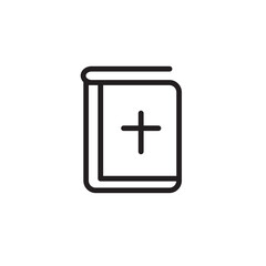 Bible Book Christmas Outline Icon