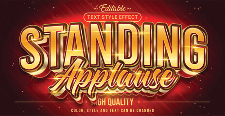 Editable text style effect - Standing Applause text style theme. - obrazy, fototapety, plakaty