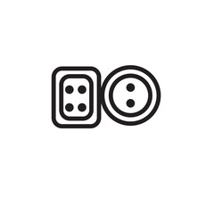 Buttons Cloth Clothes Outline Icon