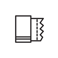 Cloth Roll Paper Outline Icon