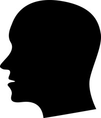 Digital composite image of silhouette human face