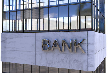 Graphic image of bank building