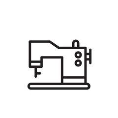 Tailor Sewing Machine Outline Icon