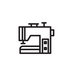 Tailor Sewing Machine Outline Icon