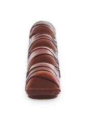 One tasty chocolate bar isolated on white