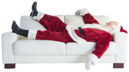 Santa Claus taking a nap