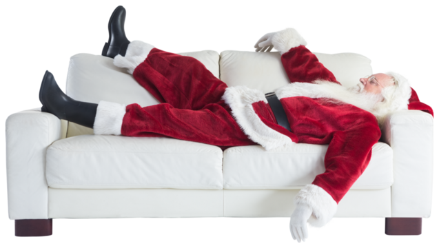 Santa Claus taking a nap - Powered by Adobe