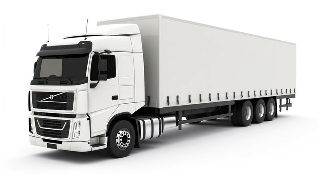 Isolated Semi-Truck: Photo-Realistic Image with Incredible Detail. generative ai