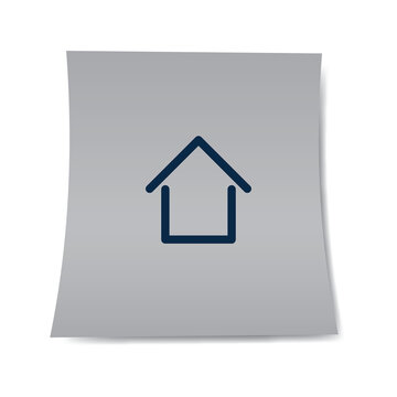 Digitally generated image of paper with home icon