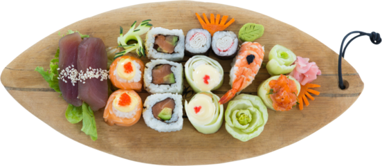 Close up of varaities of japanese food in plate