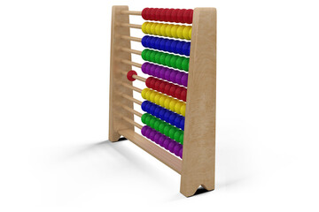 Digitally generated image of abacus toy