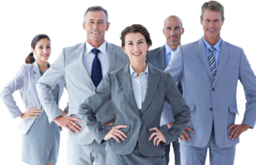 Business colleagues standing in a row