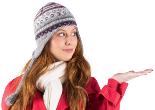 Pretty redhead in warm clothing - Powered by Adobe