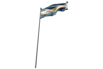 Vlies Fototapete Zentralamerika Low angle view of Argentina flag