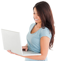 Fototapeta premium Good looking woman relaxing with her laptop