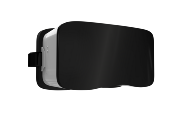 White virtual reality simulator against white background