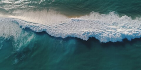 Fototapeta na wymiar Tropical beach and sea waves captured by drone