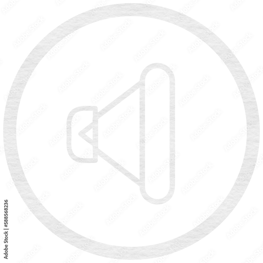 Poster composite image of megaphone in circle shape