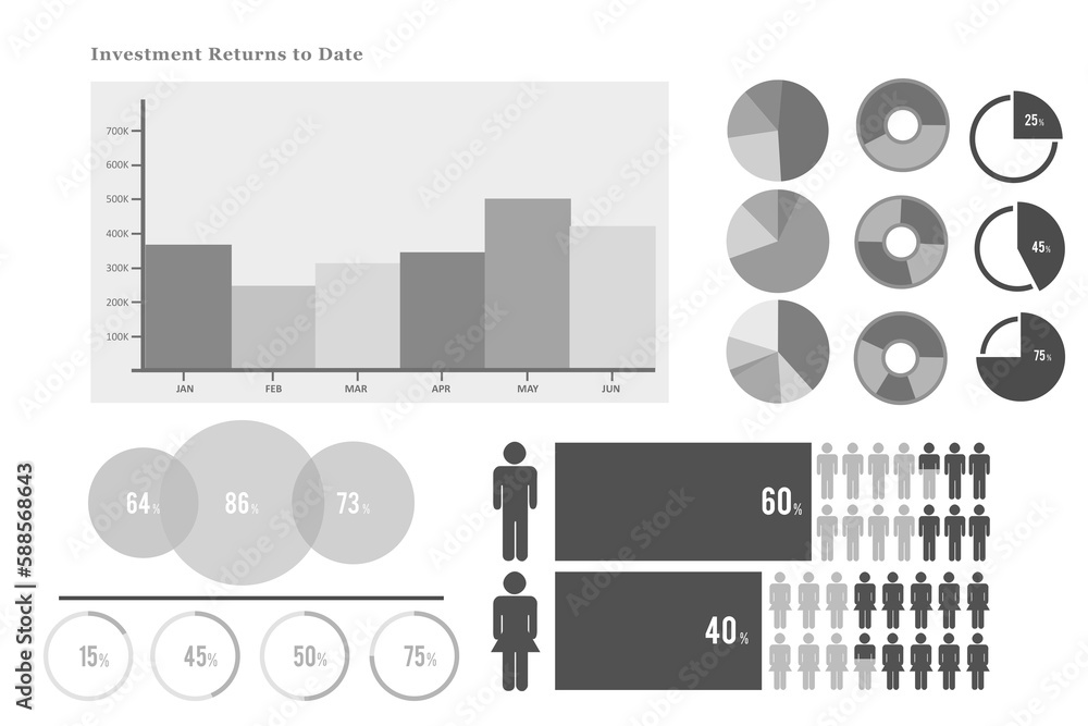 Poster composite of various graphs with human representation