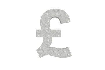 Illustration of gray Pound sterling symbol