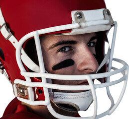 Close up of rugby player