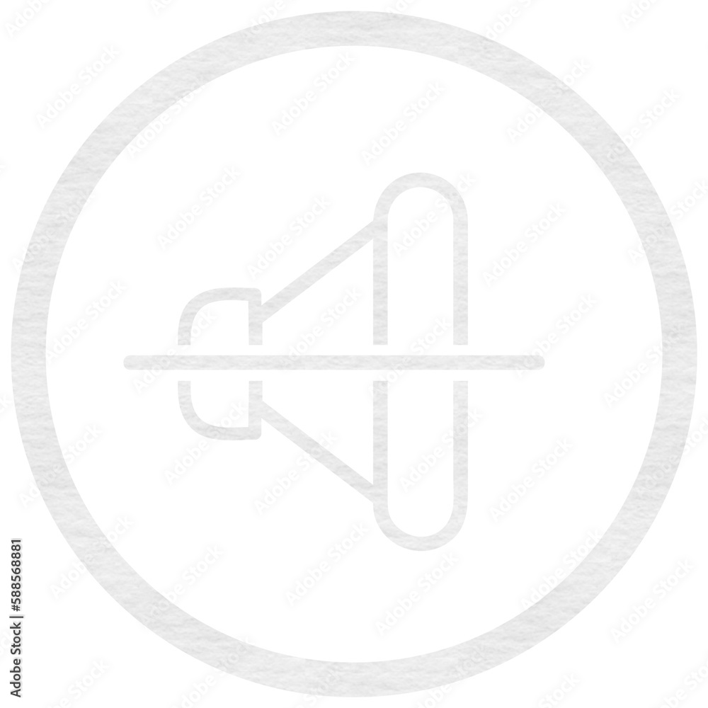 Poster digital image of megaphone in circle shape
