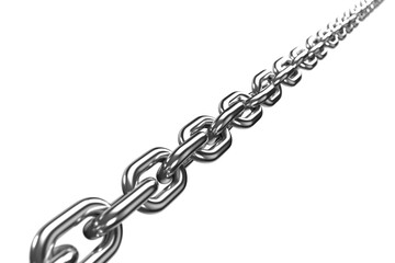 Digitally generated image of 3d metal chain 