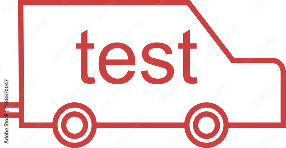 Poster composite image of test text with ambulance symbol