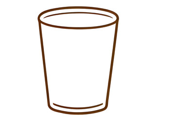 glass of water line transparent background PNG