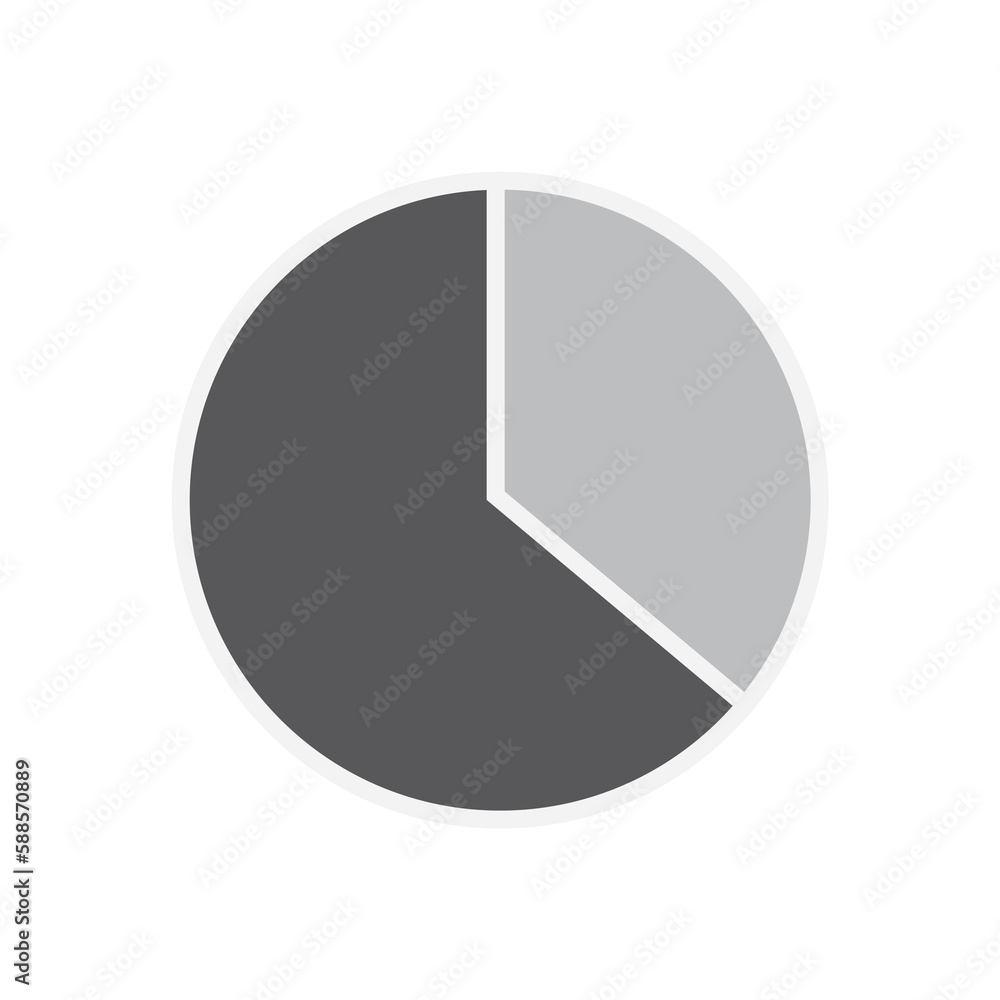 Poster digitally generated image of pie chart
