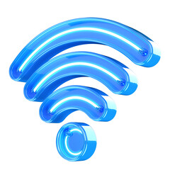 WIFI NEON LED 3D AZUL 	
