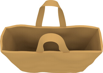 Digitally generated image of beige bag