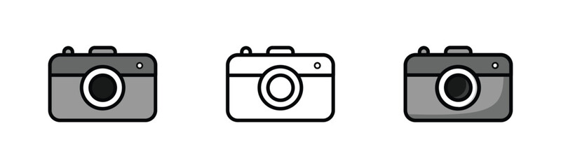 camera icon set for web design