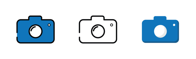 camera icon set for web design