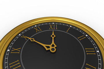 Cropped image of golden clock